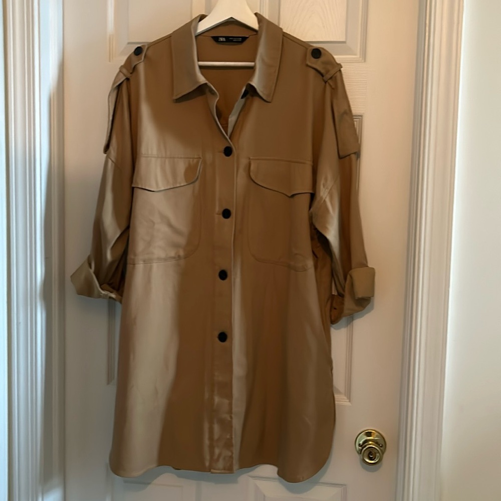 Zara trench shirt or jacket, oversized, large